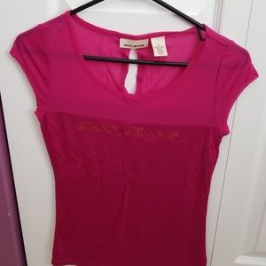 Dkny Jean's mesh pink tshirt size m